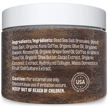 Load image into Gallery viewer, M3 Naturals Arabica Coffee Body Scrub with Collagen &amp; Stem Cell - Exfoliating Body Scrubber &amp; Face Cleanser - Fight Skin Care Appearance - Cellulite, Fine Line, Stretch Mark &amp; Spider Veins 12 oz
