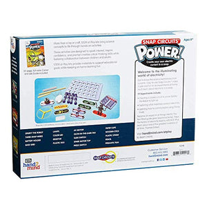 hand2mind Power Snap Circuits Electricity Science Kit for Kids 8-12, Kids Science Kit with Fact-Filled Guide, Create Snap Circuit Light and Coding for Kids, STEM Toys, 19 Science Experiments