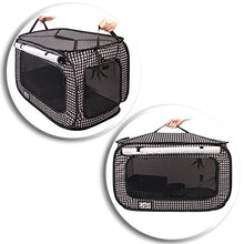 Load image into Gallery viewer, CHEERING PET, Cat Condo Cage, Travel Cage, Portable Pet Crate, Collapsible Litter Box, Foldable Feeding Bowl, Hanging Feather Teaser and Ball, Carrying Bag, Extra Large 32&quot; X 19&quot; X 19&quot; (Checker Board)
