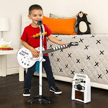 Load image into Gallery viewer, Best Choice Products Kids Electric Guitar Play Set w/ Whammy Bar, Microphone, Amp, AUX, White
