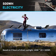 Load image into Gallery viewer, Renogy 12 Volt Solar Panel 100 Watt High-Efficiency Monocrystalline Module PV Charger for RV Battery Boat Caravan and Other Off-Grid Applications, Single, RNG-100D-SS
