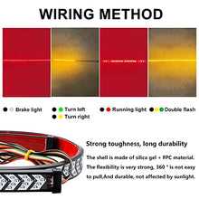 Load image into Gallery viewer, Chemini 60&quot; LED Tailgate Light Bar Amber Leather Arrow Truck Tail Light Strip Double Flash Light Drillless Installation for Lorry Truck Pickup Truck Light Brake Lights Turn Signals Light
