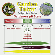 Load image into Gallery viewer, Garden Tutor Soil pH Test Kit (3.5-9 Range) | 100 Soil pH Test Strips
