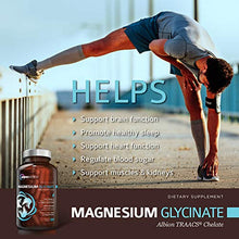 Load image into Gallery viewer, Magnesium Glycinate - 100% Pure Albion TRAACS Bisglycinate Chelate Supplement - 200 mg - 120 Vegetarian Capsules
