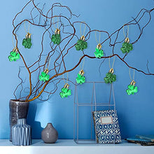 Load image into Gallery viewer, Leinuosen 24 Pieces St Patrick's Day Shamrocks Ornament Good Luck Clover Hanging Bauble for Tree Baubles Table Shelf Festival Decorations (24 Pieces)
