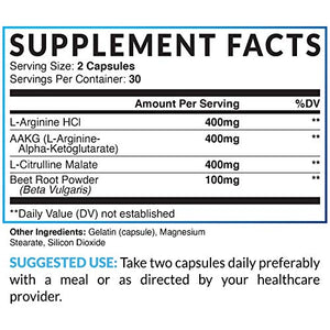 Havasu Nutrition Extra Strength L Arginine - 1200mg Nitric Oxide Supplement for Muscle Growth, Vascularity and Energy - L-Citrulline & Essential Amino Acids to Support Physical Endurance, 60 Capsules