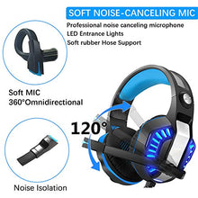 Load image into Gallery viewer, Gaming Headset for Xbox One,PS4,PC,Laptop,Tablet with Mic,Pro Over Ear Headphones,Noise Canceling,USB Led Light,Stereo Bass Surround for Kids,Mac,Smartphones
