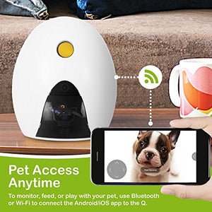 FunPaw Q Cat & Dog Treat Dispenser w/ Toy Laser: Monitor from Anywhere w/ The App, 720p Hi-Res Pet Camera & 2-Way Audio