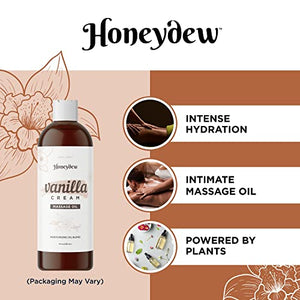 Vanilla Massage Oil for Massage Therapy - Sensual Massage Oil for Couples with Aromatherapy Oils Jojoba Sweet Almond & Coconut Oil for Powerful Skin Care Benefits - Therapeutic Relief Couples Gift