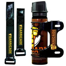 Load image into Gallery viewer, Barricade Pepper Spray for Cyclists - Bicycle Mount - Attaches to Water Bottle Cage &amp; Multiple Other Bike Mounted Locations - 4 Ounce Can of Police Grade Strength
