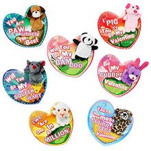 Load image into Gallery viewer, JOYIN 28 Packs Valentines Day Gift Cards with Animal Finger Puppet Set for Kids Party Favor, Classroom Exchange Prizes, Valentine’s Greeting Cards, Stressrelief Hand Puppets (Animal 1)
