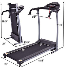 Load image into Gallery viewer, Goplus 800W Folding Treadmill Electric Motorized Power Fitness Running Machine with LED Display and Mobile Phone Holder Perfect for Home Use (Black)
