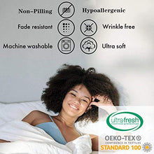 Load image into Gallery viewer, AKK Ultra Soft Brushed Microfiber Sheet Set 14" Deep Pocket, Queen 4 Piece Hypoallergenic Sheets Black, Wrinkle Free Durable
