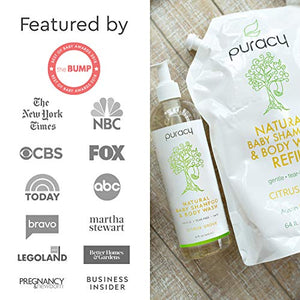 Puracy Baby Shampoo & Body Wash (Two-Pack)- Natural, Fragrance-Free Baby Body Wash For Sensitive Skin- 2 16-Ounce Bottles of Plant-Based Baby Wash And Shampoo For Daily Use