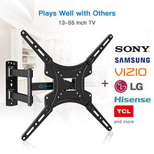 Load image into Gallery viewer, Full Motion TV Wall Mount Bracket Articulating Arms Swivels Tilts Extension Rotation for Most 13-55 Inch LED LCD Flat Curved Screen TVs, Max VESA 400x400mm up to 66lbs by Pipishell
