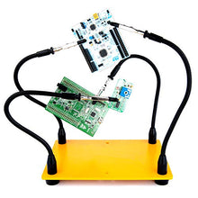 Load image into Gallery viewer, KOTTO Helping Hands Soldering, Third Hand Soldering Tool PCB Holder Four Arms Helping Hands Crafts Jewelry Hobby Workshop Helping Station Non-Slip Steel Weighted Base
