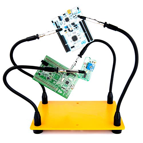 KOTTO Helping Hands Soldering, Third Hand Soldering Tool PCB Holder Four Arms Helping Hands Crafts Jewelry Hobby Workshop Helping Station Non-Slip Steel Weighted Base