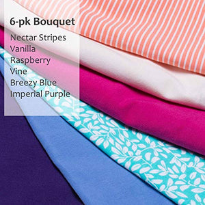 Intimate Portal Maternity Underwear Under the Bump Pregnancy Postpartum Panties Womens Cotton Bikinis 6-Pk Bouquet M