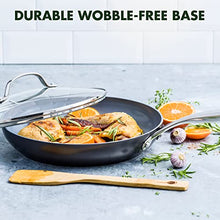 Load image into Gallery viewer, GreenPan Valencia Pro Hard Anodized Healthy Ceramic Nonstick 10&quot; Frying Pan Skillet with Lid, PFAS-Free, Induction, Dishwasher Safe, Oven Safe, Gray
