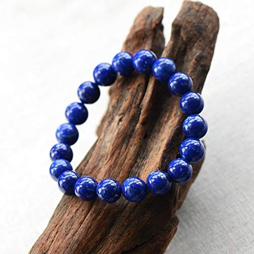 Load image into Gallery viewer, Handmade Lapis Lazuli Bracelet - Gemstone Bracelet - Bead Stretch Bracelet - Friendship Bracelet - Blue Stone Focus Bracelet (8mm)