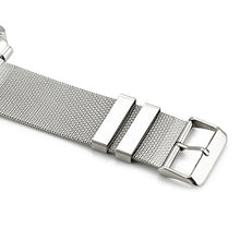 Load image into Gallery viewer, Oct17 Men's Military Quartz Analog Wrist Watch Stainless-Steel Metal Mesh Clock Strap Durable Sub Dials Multi Time Zone Chronograph for Man Oversize Gunmetal
