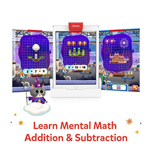 Osmo - Math Wizard and The Amazing Airships iPad & Fire Tablet - Ages 6-8/Grades 1-2 - Mental Math Addition & Subtraction - Curriculum-Inspired - STEM Toy Base Required (Amazon Exclusive)