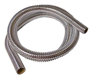 Bentley Harris ConvoShield Aluminized Nylon Wire Loom Tubing – 3/8" Inch Diameter – 39” Inch Long | Chrome Finish | Aluminum Wire Loom | High Temp. For Automotive Applications