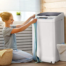 Load image into Gallery viewer, Giantex Full-Automatic Washing Machine Portable Compact 1.34 Cu.ft Laundry Washer Spin with Drain Pump, 10 programs 8 Water Level Selections with LED Display 9.92 Lbs Capacity
