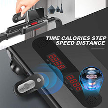 Load image into Gallery viewer, Folding Treadmill,2 in1 Small Treadmills for Home,2.25Hp Electric Under Desk Treadmill Weight Machine with Bluetooth Speakers&amp;Remote Control,Built-in 5 Modes&amp;12 Programs,Installation-Free (Black)
