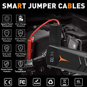 Car Jump Starter, SUNPOW 2000A Peak 20000mAh Lithium Jump Starter Pack(Up to All Gas and 8.5L Diesel),12V Battery Booster for Cars, Trucks, SUV, Portable Power Pack with LCD Screen & LED Light