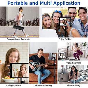 iPad Stand Tablet Tripod Stand,360 Rotating iPad Tripod Mount for Phone and iPad of 4.7-13", Adjustable 62" Tablet Tripod Holder with Bluetooth Remote Control for iPad Air,iPad Pro,iPhone,Kindle