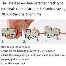 Load image into Gallery viewer, UOHGDPY DIN Rail Terminal Blocks,Universal Compact Wire Wiring Connector (40 pcs connectors+4 pcs Article in parallel+4 pcs Digital identification+40 pcs screw)

