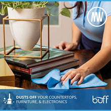 Load image into Gallery viewer, 12&quot; x 12&quot; Buff Pro Multi-Surface Microfiber Cleaning Cloths | Black - 12 Pack | Premium Microfiber Towels for Cleaning Glass, Kitchens, Bathrooms, Automotive, Supplies &amp; Products
