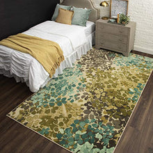 Load image into Gallery viewer, Mohawk Home Aurora Radiance Aqua Abstract Floral Area Rug, 5'x8', Blue/Green
