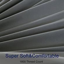 Load image into Gallery viewer, SONORO KATE Bed Sheets Set Sheets Microfiber Super Soft 1800 Thread Count Luxury Egyptian Sheets 16-Inch Deep Pocket Wrinkle Fade and Hypoallergenic - 6 Piece (Queen, Dark Grey)
