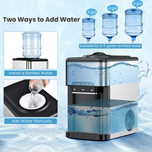Load image into Gallery viewer, PETSITE Countertop Water Cooler Dispenser with Ice Maker, 3 in 1 Top-Loading Hot &amp; Cold Water Dispenser 5 Gallon, 48 LBS Daily-Ice, Portable Ice Cube Makers Machine for Home Kitchen Office Bar
