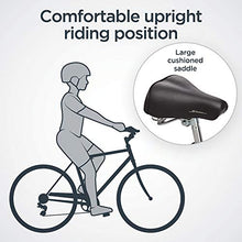 Load image into Gallery viewer, Schwinn Wayfarer Adult Bike Hybrid Retro-Styled Crusier, 18-Inch/Medium Steel Step-Over Frame, 7-Speed Drivetrain, Rear Rack, 700C Wheels, Black
