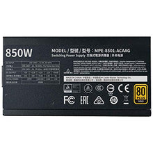 Load image into Gallery viewer, Cooler Master MWE Gold 850 V2 Full Modular, 850W, 80+ Gold Efficiency, 2 EPS Connectors, 120mm HDB Fan, Semi-fanless Operation, 5 Year Warranty
