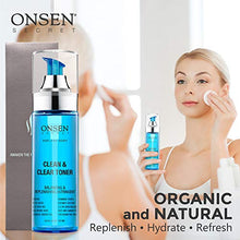 Load image into Gallery viewer, Onsen Japanese Clean &amp; Clear Face Toner - Daily Perfecting &amp; Revitalizing Toner with Witch Hazel, Aloe Vera, and Japanese Natural Hot Spring Minerals, Alcohol-Free, Skin Care Toner for Face, 6.5 oz
