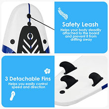 Load image into Gallery viewer, Giantex Surfboard, 6 Ft Stand Up Surfing Board w/ 3 Detachable Fins, Safety Leash, Non-Slip Lightweight Foam Surfboard for Kids, Teenager, Adults (White)
