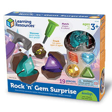 Load image into Gallery viewer, Learning Resources Rock 'n Gem Surprise, Sorting, Matching &amp; Counting Skills Activity Set, Early STEM, 19 Pieces, Ages 3+
