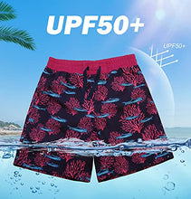 Load image into Gallery viewer, maoo garden Boys Swim Trunks Quick Dry Beach Board Shorts Mesh Lining UPF 50+ Swimwear 6010 Orange 3Y
