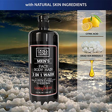 Load image into Gallery viewer, Dead Sea Collection Men’s Body Wash - Pack of 2 (67.6 Fl. Oz) - Sandalwood 3 in 1 Body Wash for Men - Face Wash for Men with Shower Gel for Men and Shampoo for Men to Keeping You Feeling Fresh &amp; Cool
