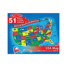 Load image into Gallery viewer, Melissa &amp; Doug USA Map Floor Puzzle (51 pcs, 2 x 3 feet)
