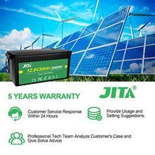 Load image into Gallery viewer, JITA 12V 300Ah lithium battery LiFePO4 Deep Cycle Battery 200A BMS, 2000-5000 Cycles, 10 Year Life, Power Fast Charging for Solar Power System RV House Trolling Motor Wheelchair Household (12V 300Ah)
