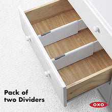 Load image into Gallery viewer, OXO Good Grips Expandable Dresser Drawer Divider - 2 Pack
