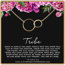 Load image into Gallery viewer, Thinking of You Gifts for Women • 14k Gold • Tribe Friendship Necklace • Best Friend Gifts • You are My Person Necklace • Long Distance Gift for Best Friends • Find Your Tribe, Love Them Fiercely
