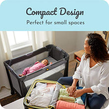 Load image into Gallery viewer, Century Travel On 2-in-1 Compact Playard with Bassinet, Playpen with Sheet Included, Metro
