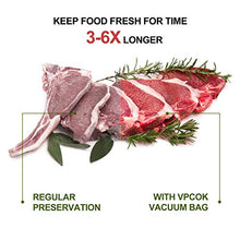Load image into Gallery viewer, VPCOK Vacuum Sealer Bags 3 Rolls 8” x 10’, 10” x 10’, 11” x 10’ Vacuum Sealer Rolls 3 Pack BPA Free Fit VPCOK Vacuum Sealer Sous Vide Bags for Food Saver Food Storage Bag Roll Vac Storage Meal Prep
