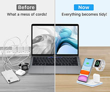 Load image into Gallery viewer, Intoval Wireless Charger, True 3 in 1 for Apple iPhone/iWatch/Airpods, Qi-Certified Wireless Charging Station for iWatch 6/SE/5/4/3/2, iPhone 11/Pro/Max/XS/Max/XR/XS/X, Airpods Pro/2/1 (with Adapter)

